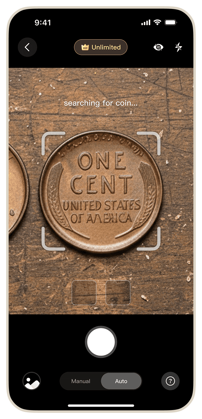 ScanMyCoin app interface - Feature 1