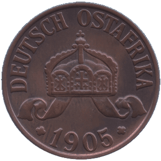 German East Africa German East Africa ½ heller, 1904-1906 coin 1