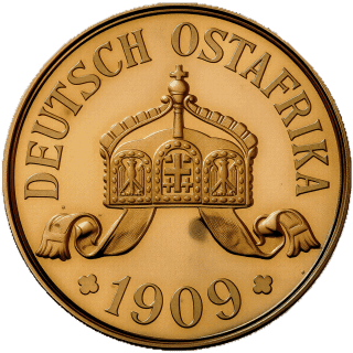 German East Africa German East Africa 5 hellers, 1908-1909 coin 1