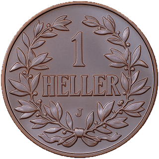German East Africa German East Africa 1 heller, 1904-1913 coin 2