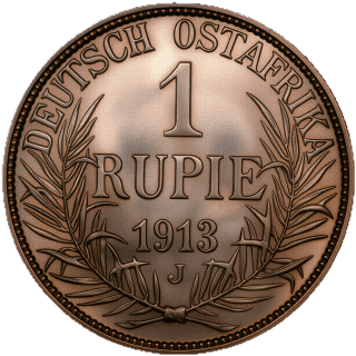 German East Africa German East Africa 1 rupie, 1904-1914 coin 2