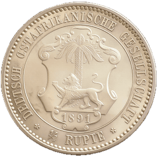 German East Africa German East Africa ¼ rupie, 1891-1901 coin 2