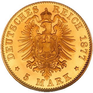 German Empire German Empire 5 mark, 1877 coin 2