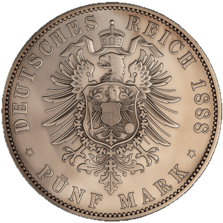 German Empire German Empire 5 mark, 1888 coin 2