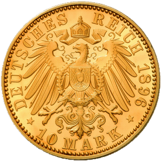 German Empire German Empire 10 mark, 1896-1898 coin 2