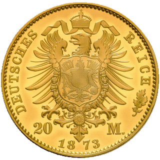 German Empire German Empire 20 mark, 1872-1873 coin 2