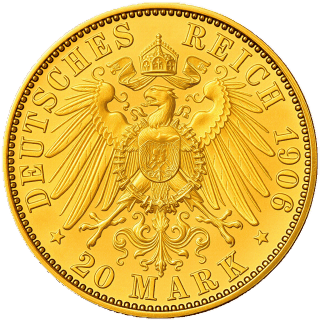 German Empire German Empire 20 mark, 1905-1911 coin 2