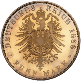 German Empire German Empire 5 mark, 1888 coin 2
