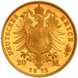 German Empire German Empire 20 mark, 1872-1873 coin 2