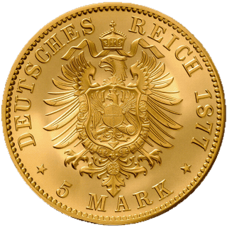German Empire German Empire 5 mark, 1877 coin 2