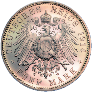 German Empire German Empire 5 mark, 1907-1914 coin 2