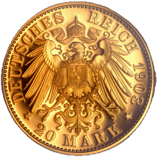 German Empire German Empire 20 mark, 1903 coin 2
