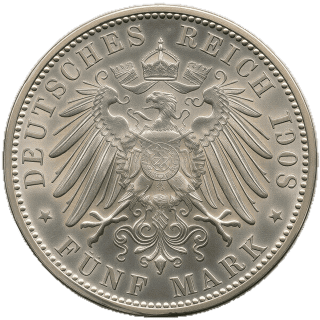 German Empire German Empire 5 mark, 1908-1913 coin 2