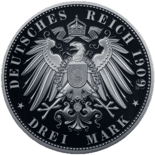 German Empire German Empire 3 mark, 1909-1911 coin 2
