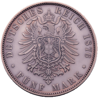 German Empire German Empire 5 mark, 1874-1888 coin 2