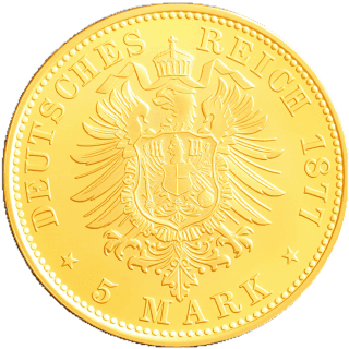 German Empire German Empire 5 mark, 1877 coin 2