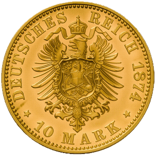German Empire German Empire 10 mark, 1874 coin 1