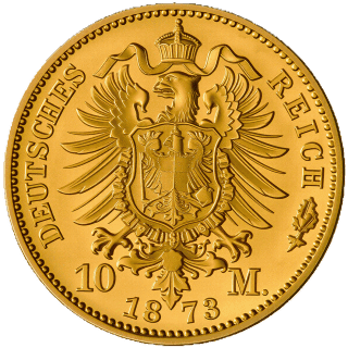 German Empire German Empire 10 mark, 1873 coin 2