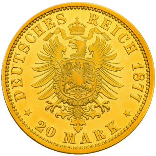 German Empire German Empire 20 mark, 1875-1889 coin 2