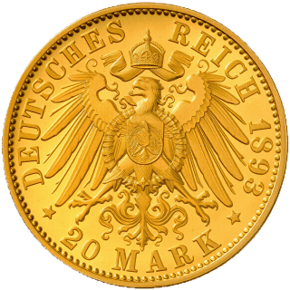 German Empire German Empire 20 mark, 1893-1913 coin 2