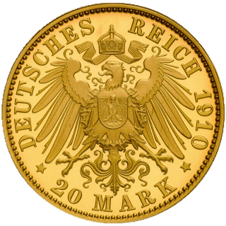German Empire German Empire 20 mark, 1910-1914 coin 2