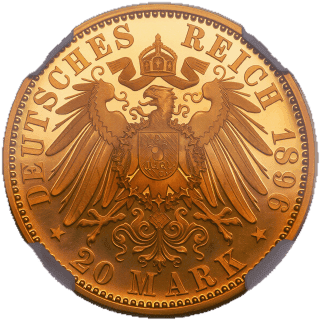German Empire German Empire 20 mark, 1896 coin 2