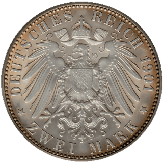 German Empire German Empire 2 mark, 1901 coin 2