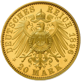 German Empire German Empire 20 mark, 1892-1896 coin 2