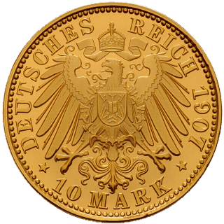 German Empire German Empire 10 mark, 1907 coin 2