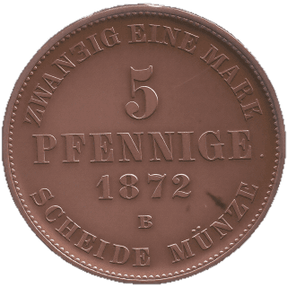 German Empire German Empire 5 pfennig, 1872 coin 2