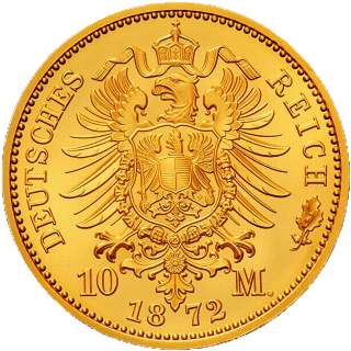 German Empire German Empire 10 mark, 1872 coin 2