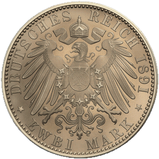 German Empire German Empire 2 mark, 1891 coin 2