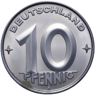 Germany - GDR Germany - GDR 10 pfennig, 1952-1953 coin 2