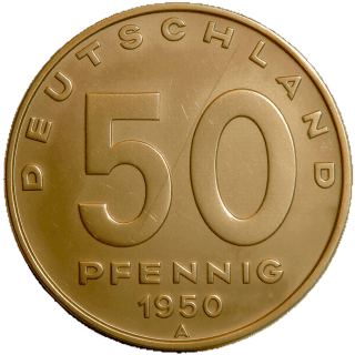 Germany - GDR Germany - GDR 50 pfennig, 1949-1950 coin 2
