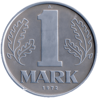 Germany - GDR Germany - GDR 1 mark, 1972 coin 2