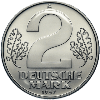 Germany - GDR Germany - GDR 2 mark, 1957 coin 2