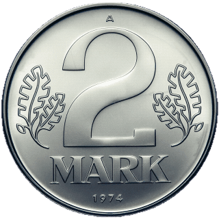 Germany - GDR Germany - GDR 2 mark, 1974-1990 coin 2