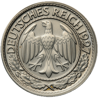 Germany Germany 50 reichspfennig, 1927-1938 coin 1