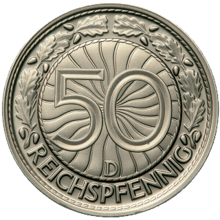 Germany Germany 50 reichspfennig, 1927-1938 coin 2