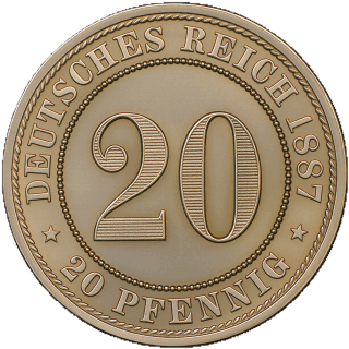 Germany Germany 20 pfennig, 1887-1888 coin 2