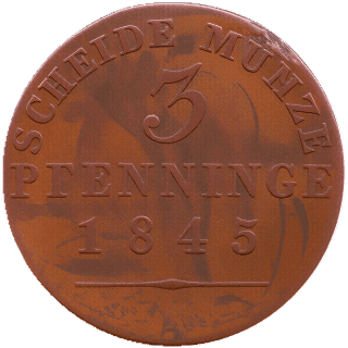 Prussia Prussia 3 pfennig, 1843-1845 coin 2