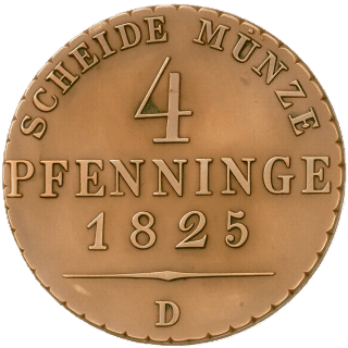 Prussia Prussia 4 pfennig, 1823-1840 coin 2