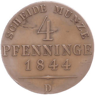 Prussia Prussia 4 pfennig, 1843-1845 coin 2