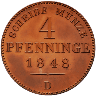 Prussia Prussia 4 pfennig, 1846-1856 coin 2