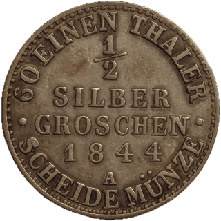Prussia Prussia ½ silbergroschen, 1841-1852 coin 2