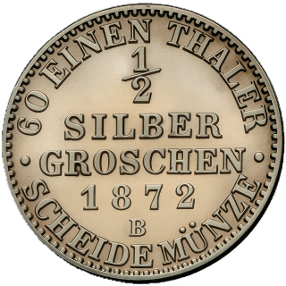 Prussia Prussia ½ silbergroschen, 1861-1873 coin 2