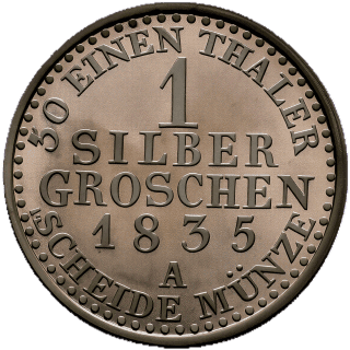 Prussia Prussia 1 silbergroschen, 1821-1840 coin 2