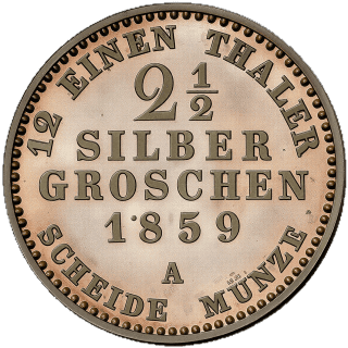 Prussia Prussia 2½ silbergroschen, 1853-1860 coin 2