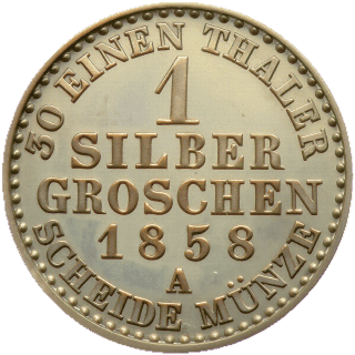 Prussia Prussia 1 silbergroschen, 1853-1860 coin 2