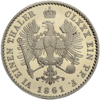 Prussia Prussia ⅙ thaler, 1861-1864 coin 2